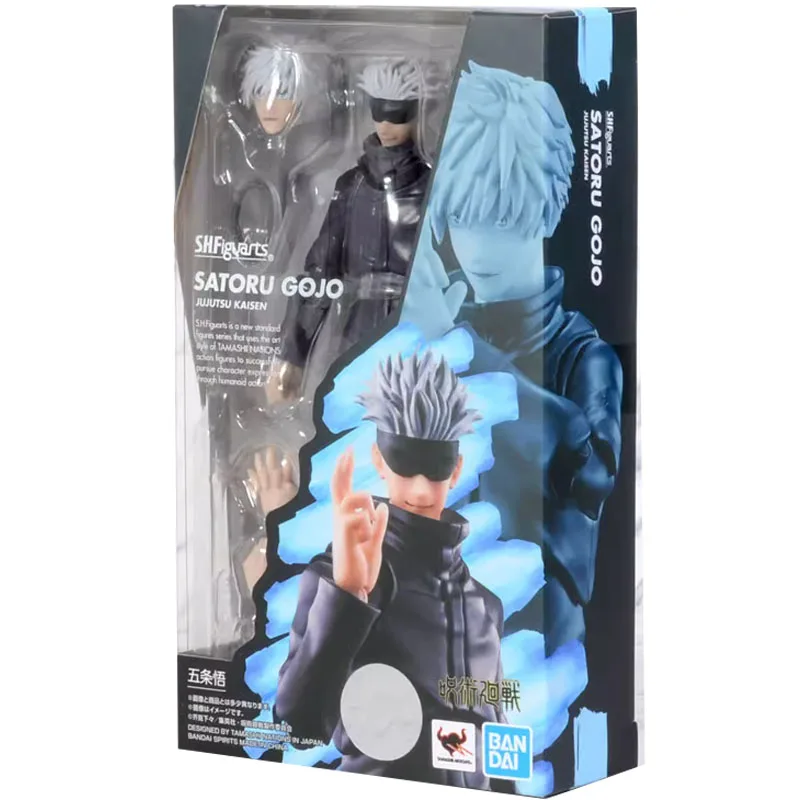 Bandai Genuine Original Shf Satoru Gojo Jujutsu Kaisen Jaoanese Anime Model Kit Action Figures Christmas For Children's Boy Gift