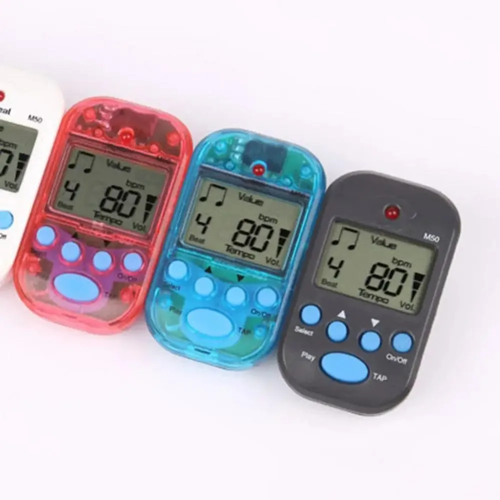 LCD ミニメトロノームプロフェッショナルイヤホン出力クリップオンポケットメトロノーム軽量実用的なデジタルビートテンポメトロノーム