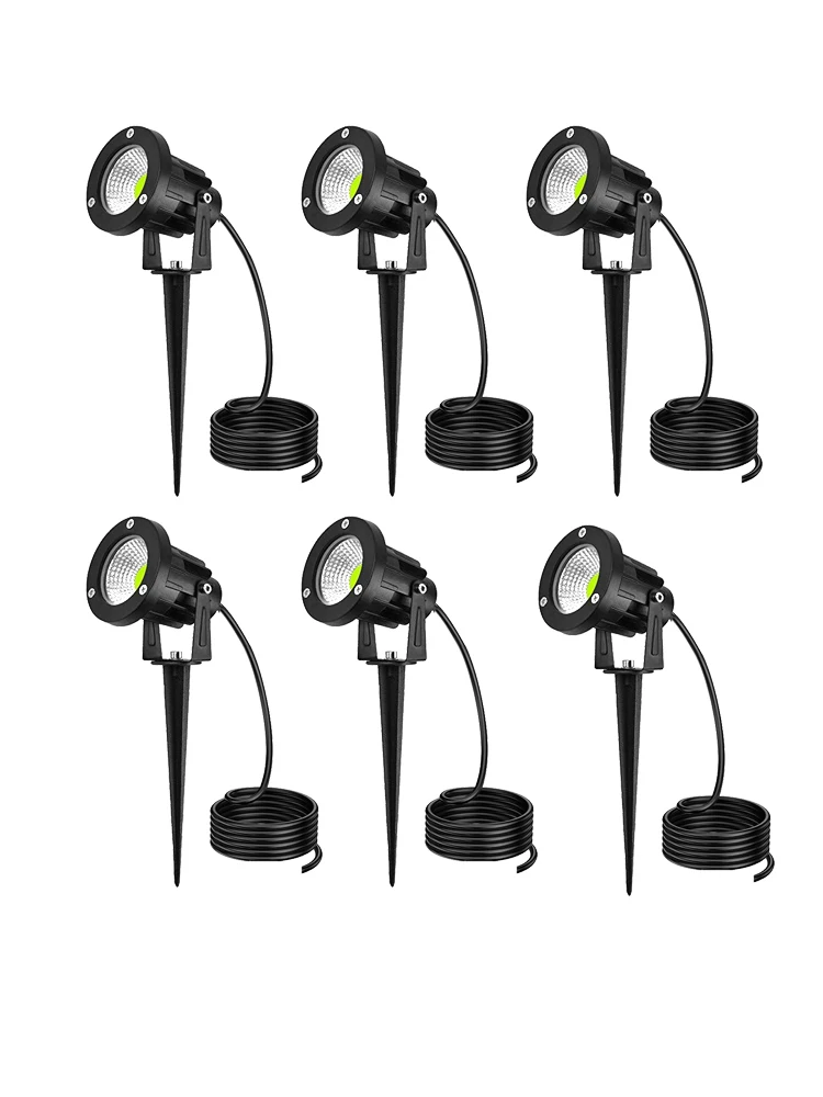 1 Meter Cable IP65 LED Landscape Spike Lamp 5W 10W Warm White Blue Spot Light for Garden Lawn AC DC12V24V 220V110V
