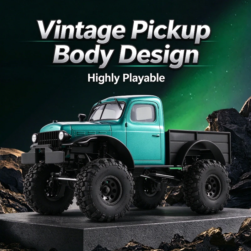 1/24 Scale 4WD RC Rock Crawler with FCX, Remote Control Off-Road Car Simulation RC Toy Vehicle Hobby Model