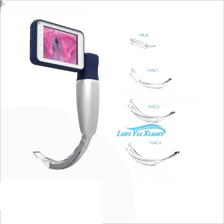 CE ISO Stainless steel Handheld Video laryngoscope set with Disposable blades for  tracheal intubation