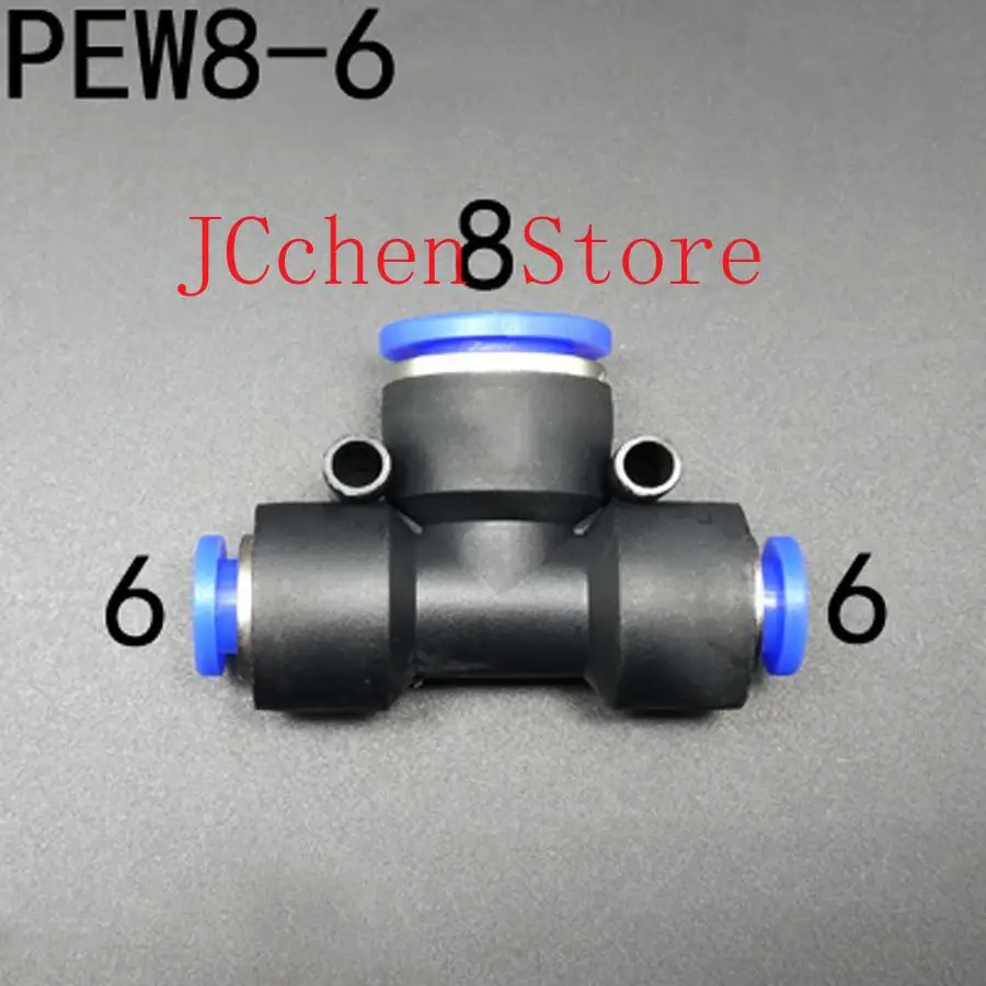 6-8-6mm Tee 3 Way Platic Push In to Connect One Touch Fitting Pneumatic Air Adapter