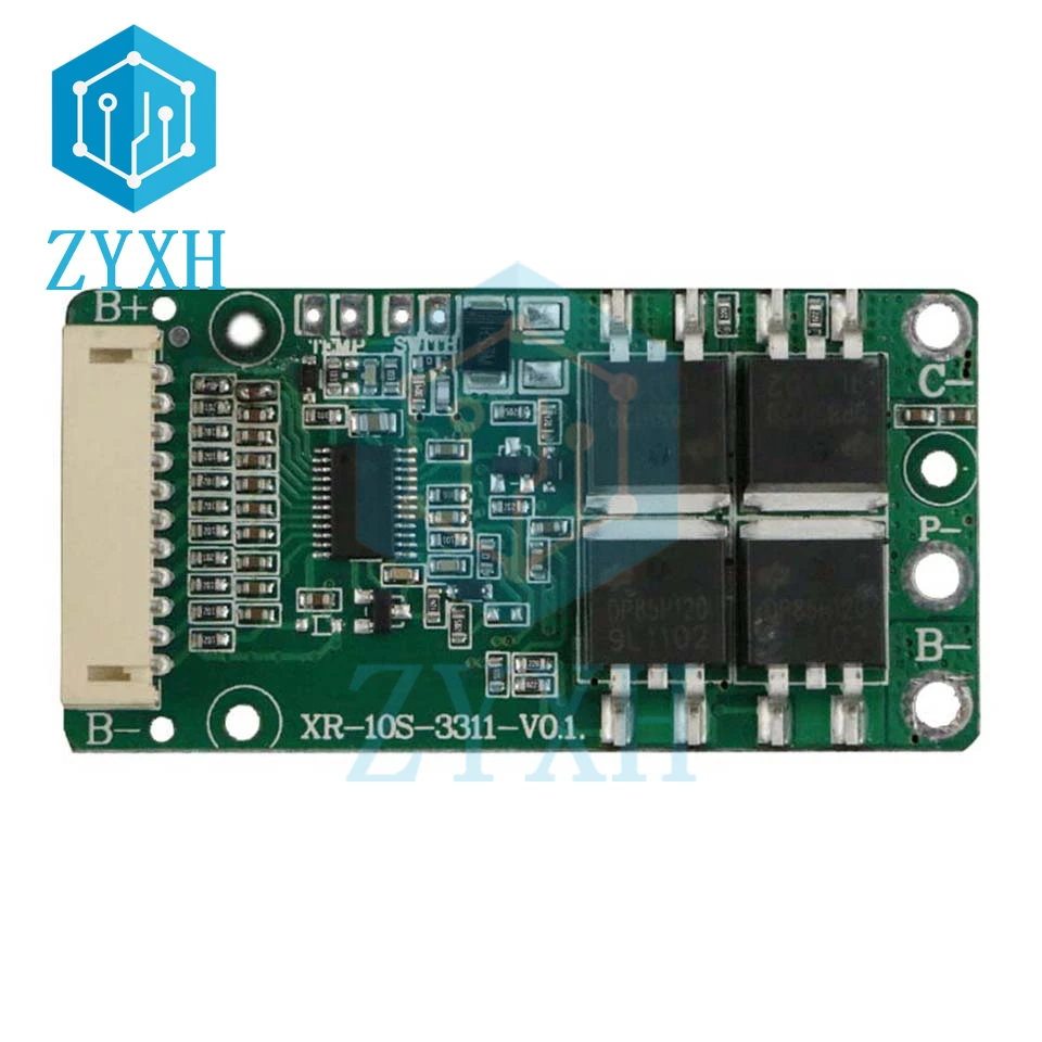 BMS 10S 36V 15A 18650 Li-ion Battery Pack Charge Discharge Board Same Port with Short Circuit Protection For Escooter/Power Bank