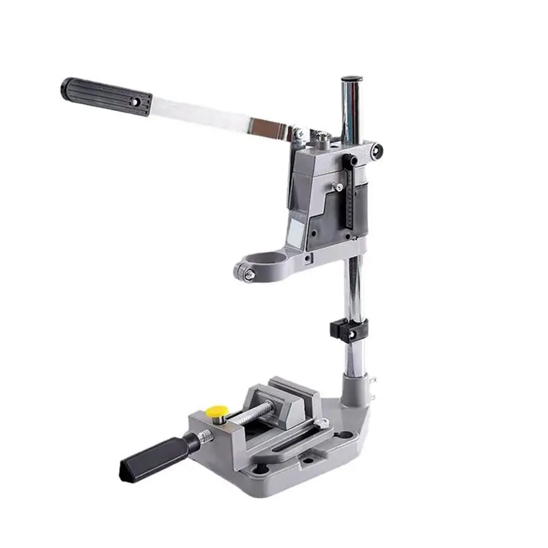 Statif Mesin Bor ABSJ Untuk Perbaikan Rumah - Peningkatan Tahan Lama Dengan Meja Lantai yang Dapat Disesuaikan, Basis Aluminium 2 Lubang Untuk Meja Kerja