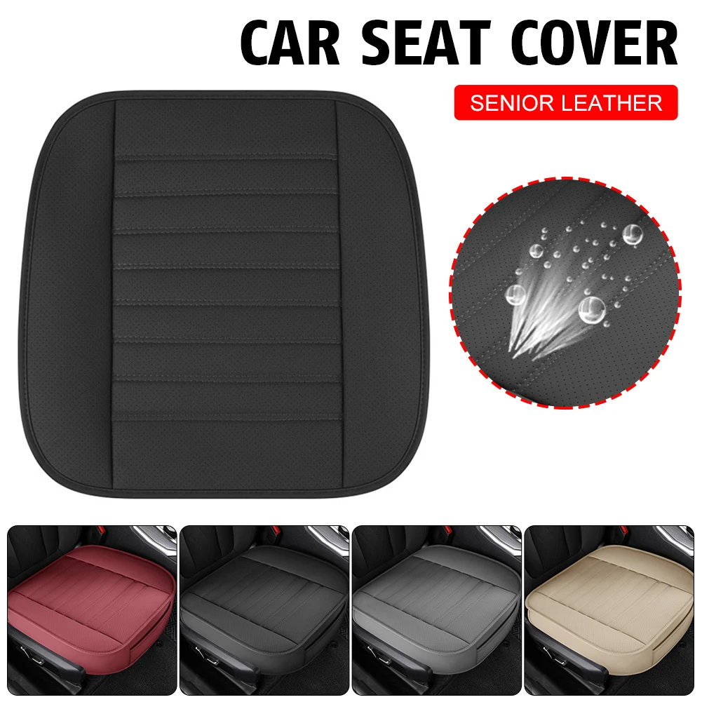 

1PCS Universal Car Seat Covers PU Leather Car Seat Protection Cover Single Seat Without Backrest Car Interior Accessories