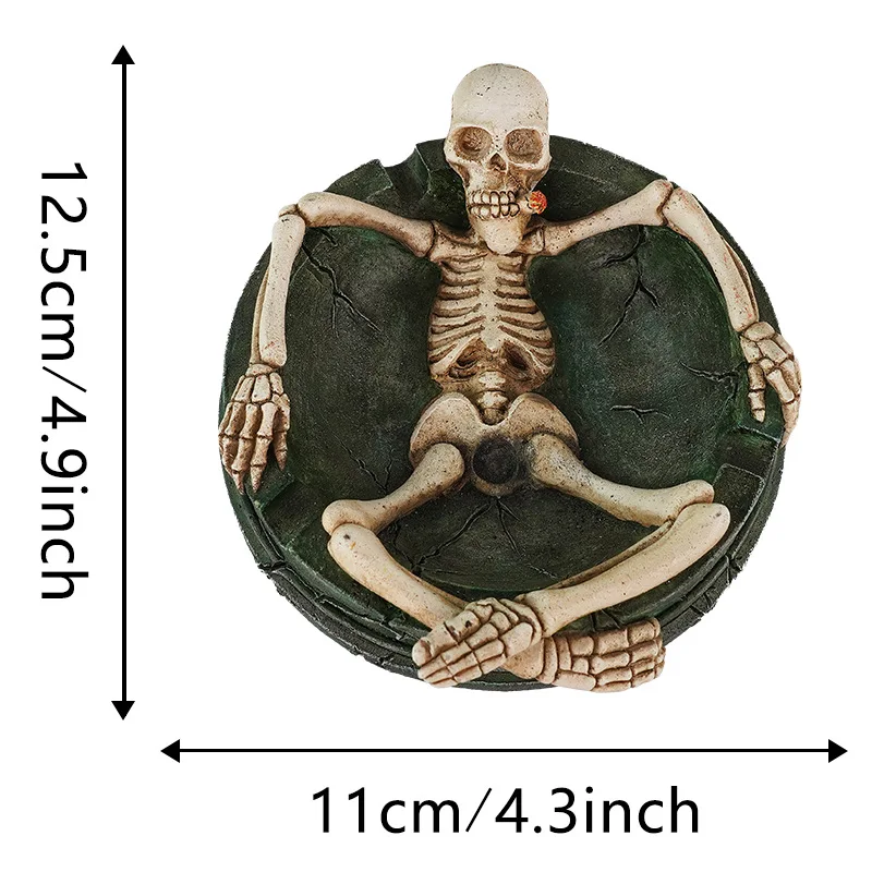 Neue kreative personalisierte Skelett Harz Aschenbecher Home Desktop Dekoration Ornament Halloween Geschenk