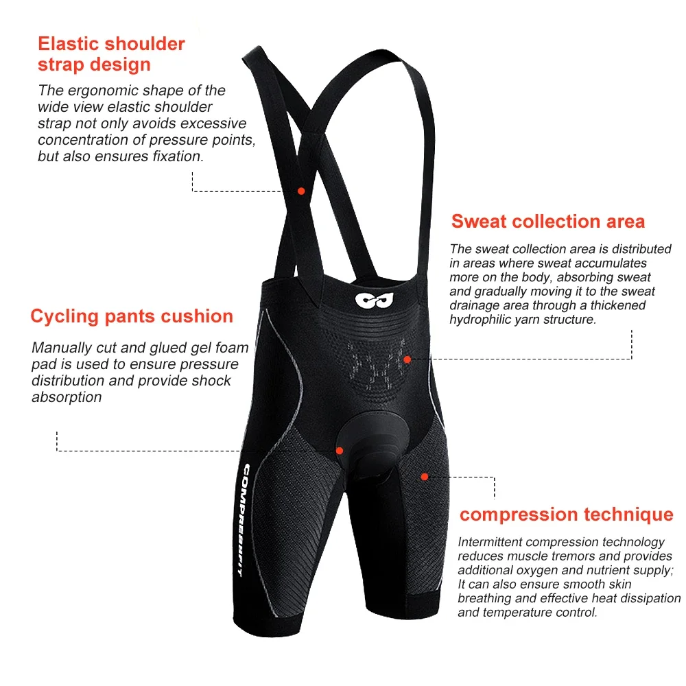 Cycling Bib Shorts Shoulder Straps Women Men Breathable Bicycle Bibs 3D Padded Bike Short Riding Tights Cycling Pants