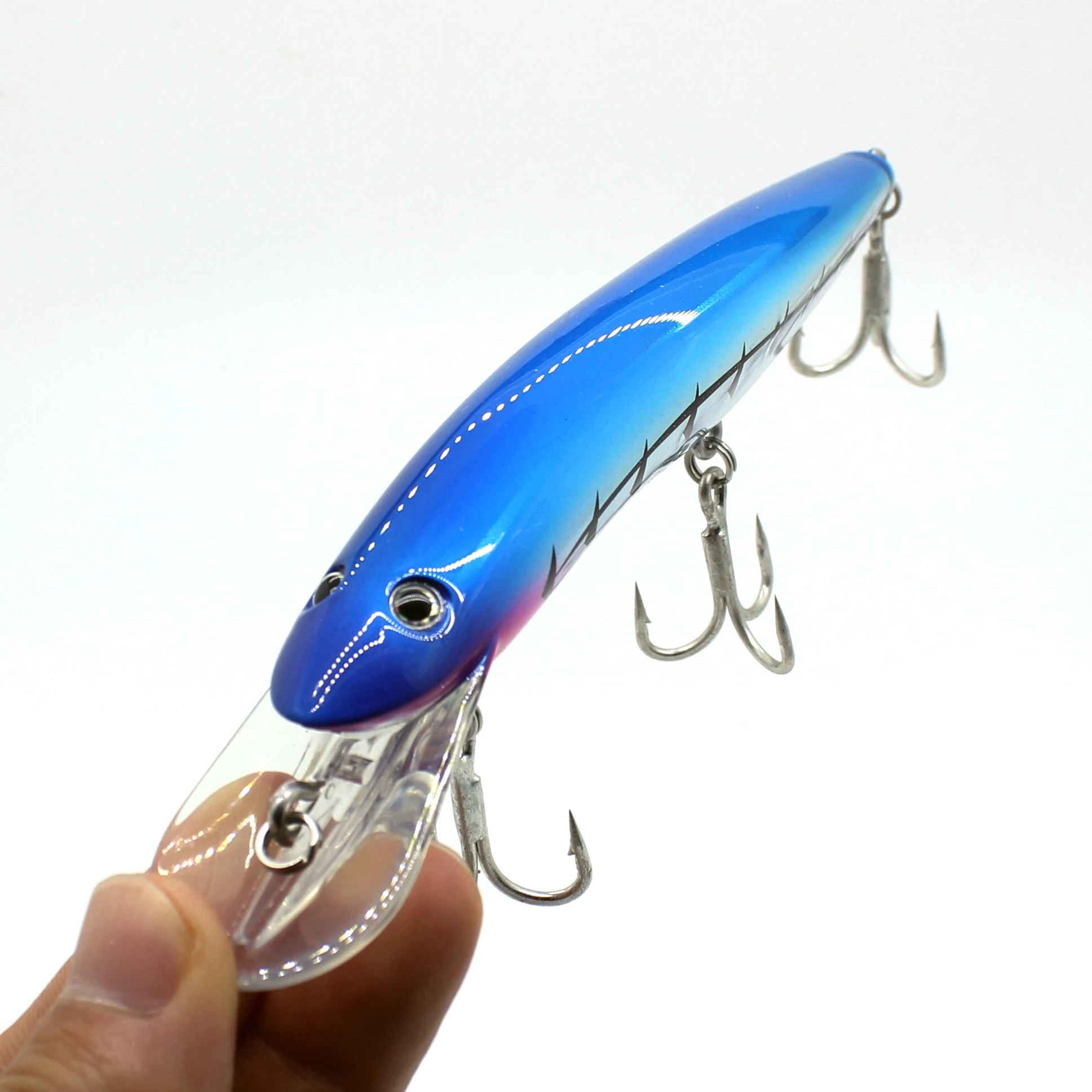 AOCLU Schwimm Minnow 125mm 26g Harten Köder Jerkbait Rassel 1PC Draht Für Tiefe Meer Boot Felsen Locken 4X Höhen Haken Japan Qualität – Detail 4