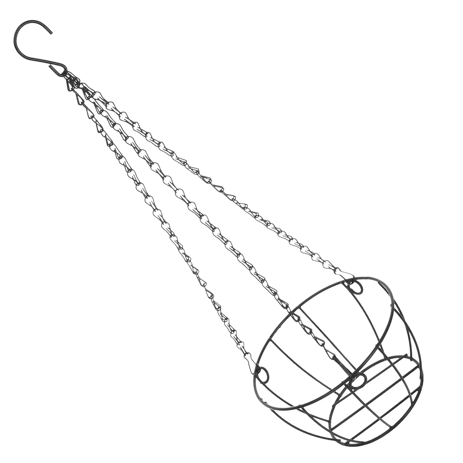 

Round Metal Hanging Basket Wire Flower Pot Holder Balcony Hanging Basket for Plants Indoor Outdoor Garden Balcony Pot Holder