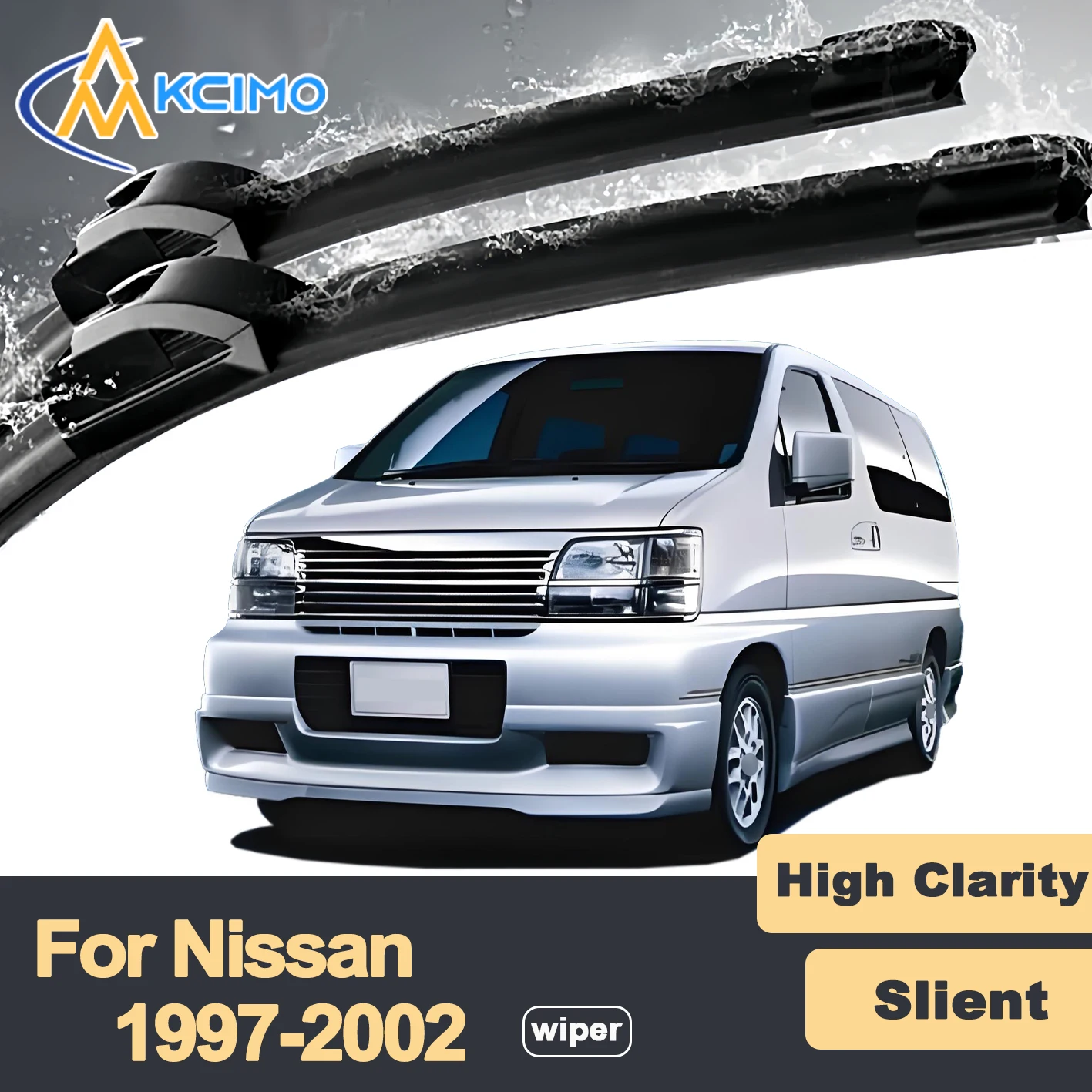 

Premium Rubber Durable Silent Windshield Wiper Blades 2pcs for Nissan Elgrand E50 1997-2002 Isuzu Fargo Filly Super Medic II