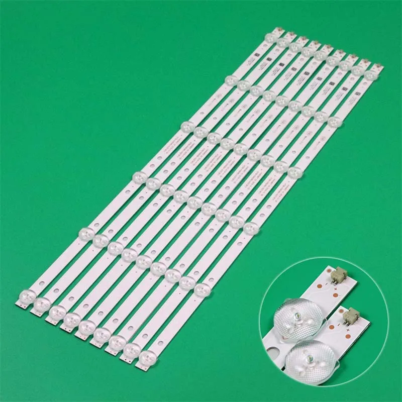 9Pcs TV LED Array Bars 4708-K490WD-A2213K11 2213K01 Backlight Strip For Philips 49PFF5455 49PFG5001/78 49PFL3445/T3 49PUF6050/T3