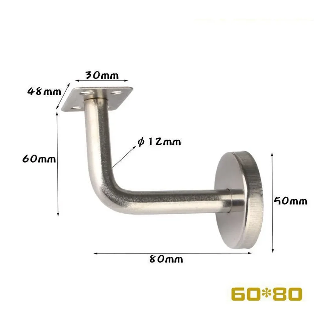 Soporte de pasamanos de acero inoxidable, soporte de pared para Barandilla de escalera, Hardware