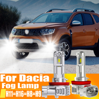 2x H11 H8 Led Fog Light Canbus H16 H9 Car Headlight Bulb 6000K Diode Driving Running Lamp 12v 55w For Dacia Duster Sandero Logan