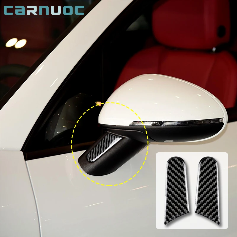 

For Porsche MACAN Cayenne 2014 2015 2016 2017 2018 2019 Carbon Fiber Rearview Mirror Stickers Car Interior Styling Accessories