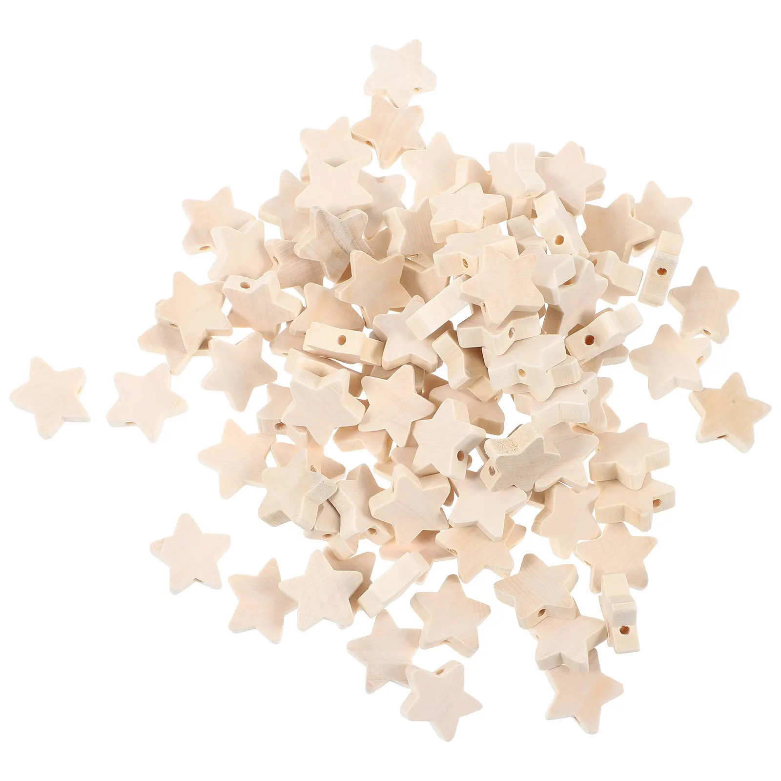 

100Pcs Wooden Beads -Pointed Shape for DIY Crafts Kids Jewelry Making Bracelet Necklace Creative Supplies Material