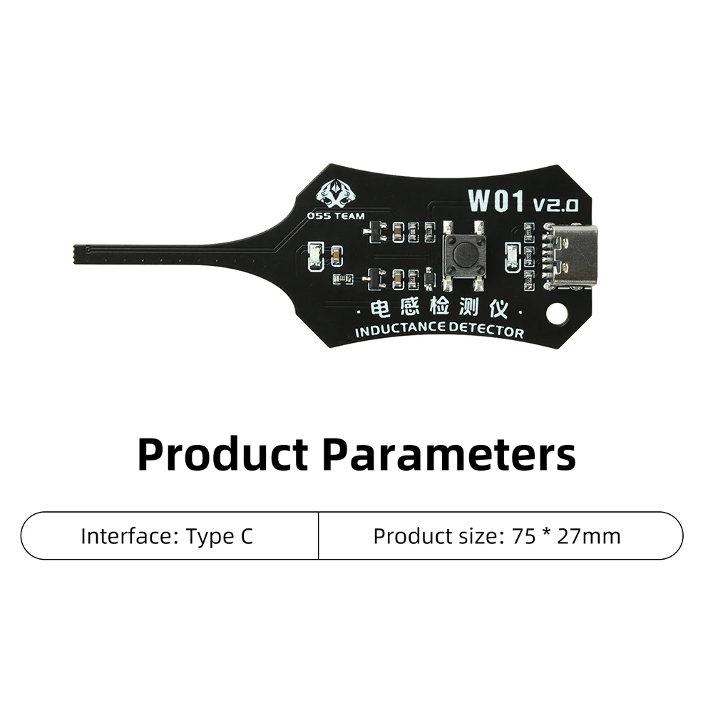 Type-C Inductance Tester Electromagnetic Non-Contact Fault Detection for Phones PCB Motherboard Repair Diagnostics Tool image 6