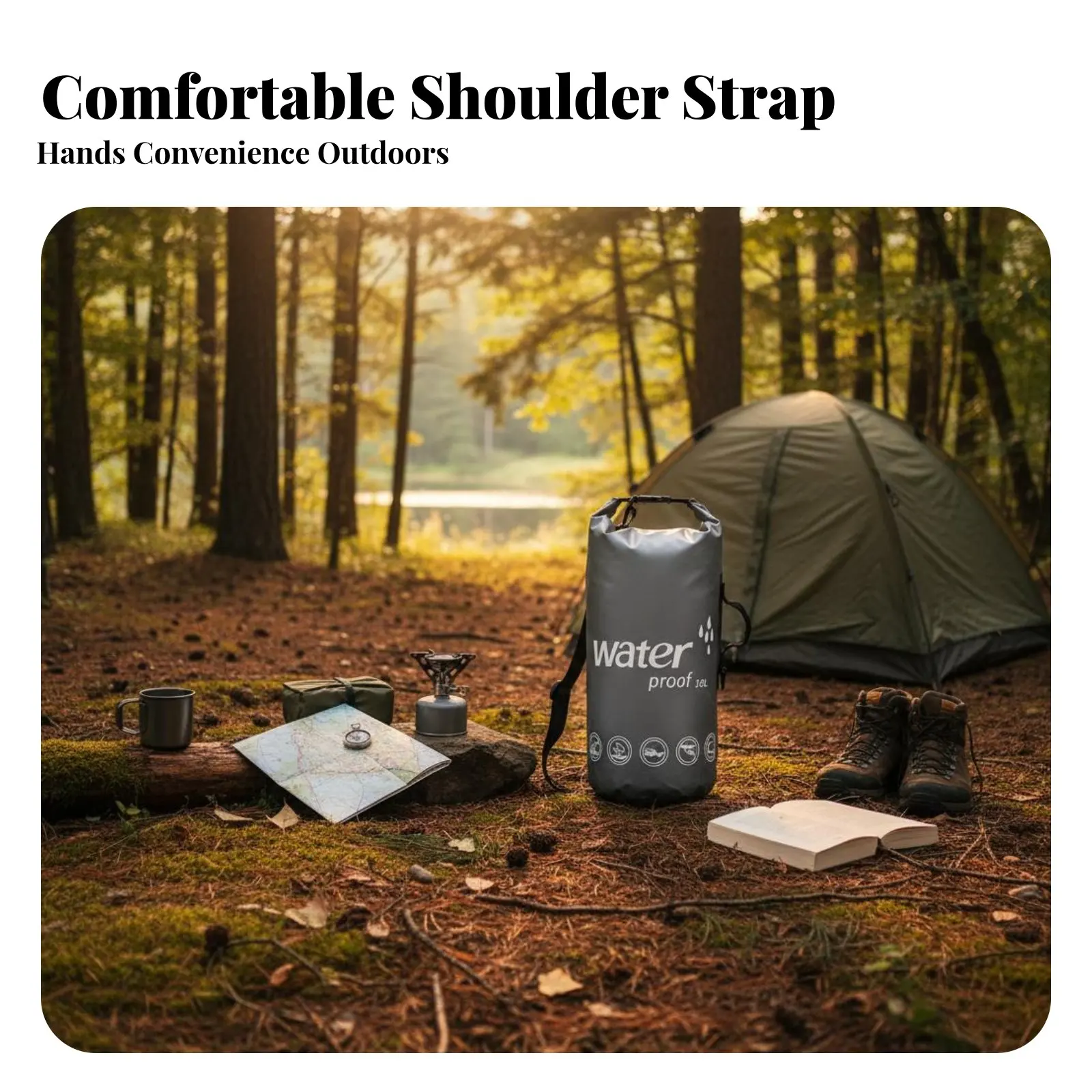 

Waterproof Pail Bag Semi-Transparent Shoulder Strap Dry Bag PVC Buoyant Bag Lightweight and Portable Outdoor Gear Sturdy