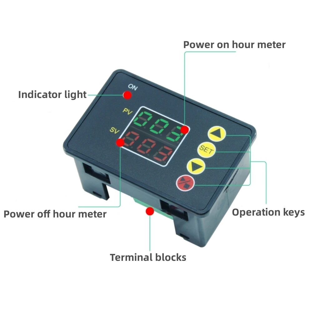 T2310 DC 12V 24V AC 110V 220V Programmable Digital Time Delay Switch Relay Open Timer Control Module On/Off Switch With Buzzer