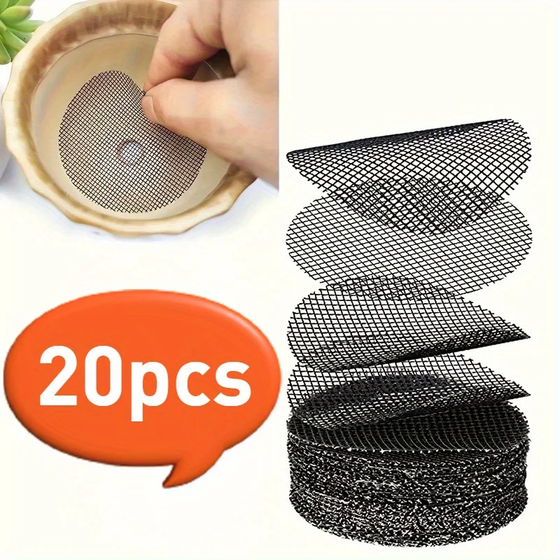Flower Pot Hole Mesh Pad, Round Drainage Hole Screens Prevent Soil Loss Anti, Plant Drainage Screens Gasket, Bonsai Pot Bottom