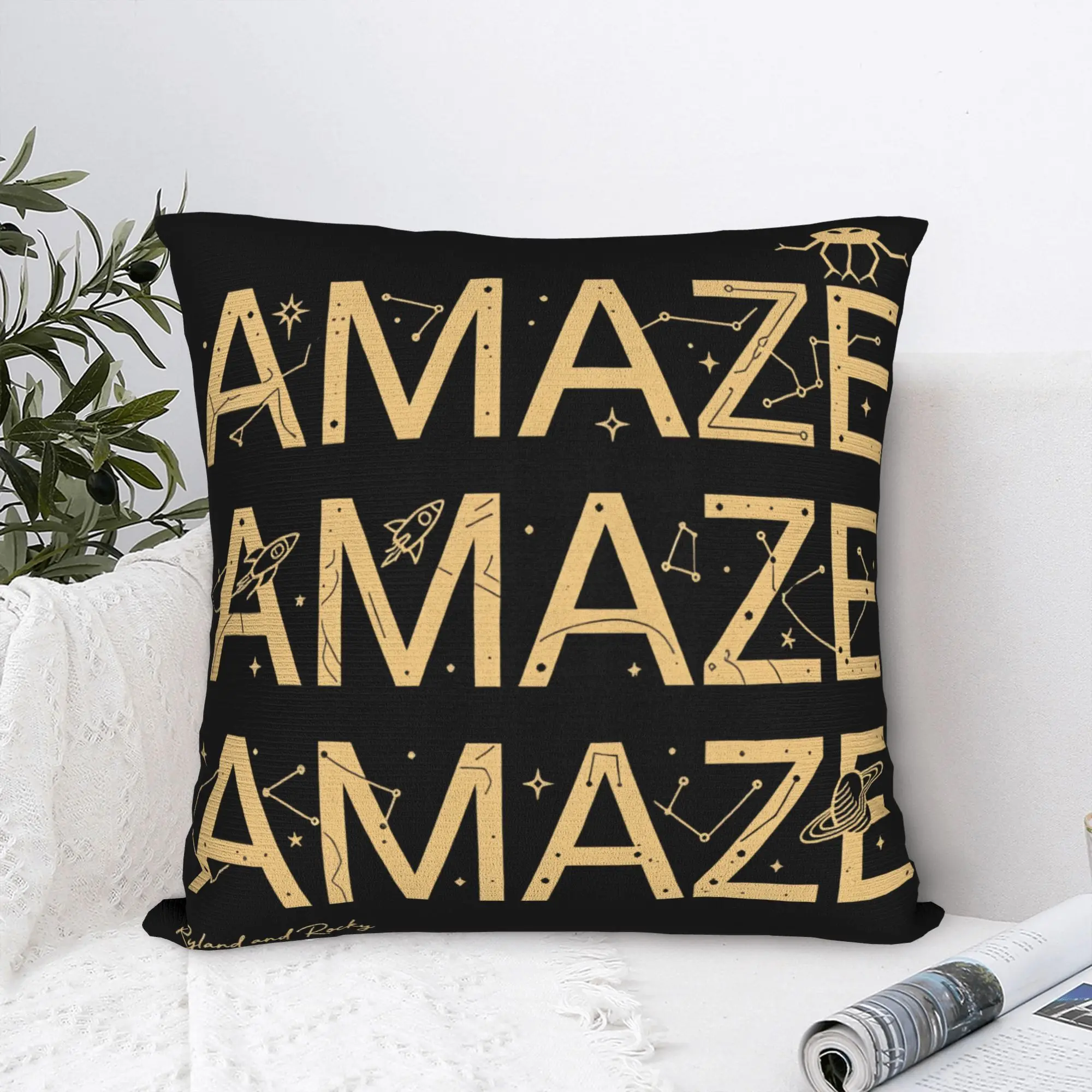 Project Hail Mary Inspired Sci Amaze Pillowcase Print Polyester Cushion Cover Decorations Eridani-Rocky Pillow Case Cover Zipper