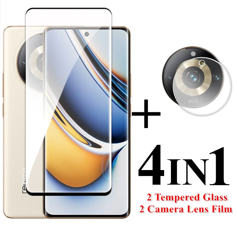 

For Realme 11 Pro Plus Glass 3D Curved Screen Protector For Realme 11 Pro+ Tempered Glass For Realme 11 Pro Plus 9H Lens Film