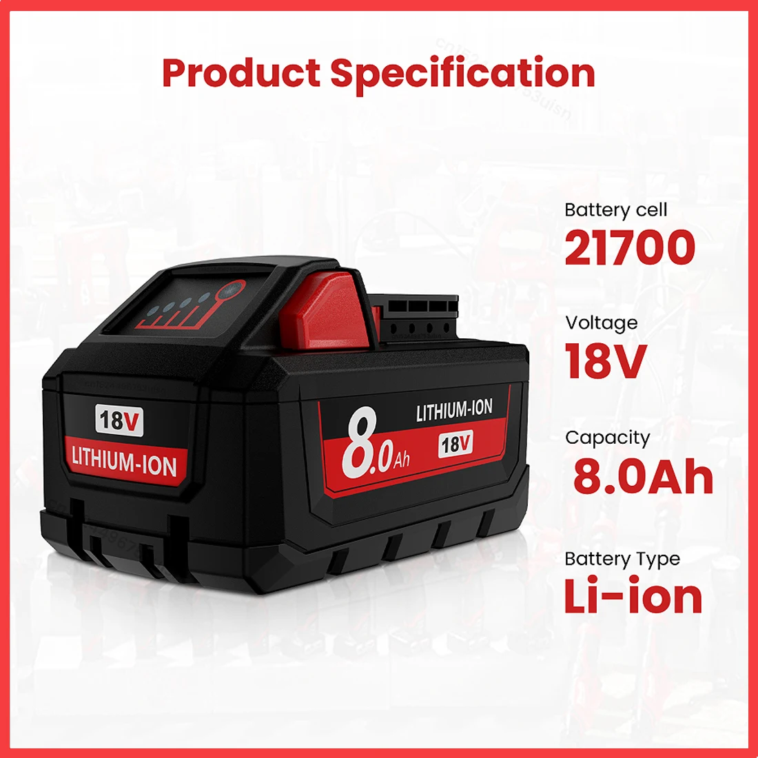 For Milwaukee 18V 21700 Cell M18 Lithium Battery Adapter 21700 Case Rechargeable Battery For Milwaukee Impact Driver Wrench Tool