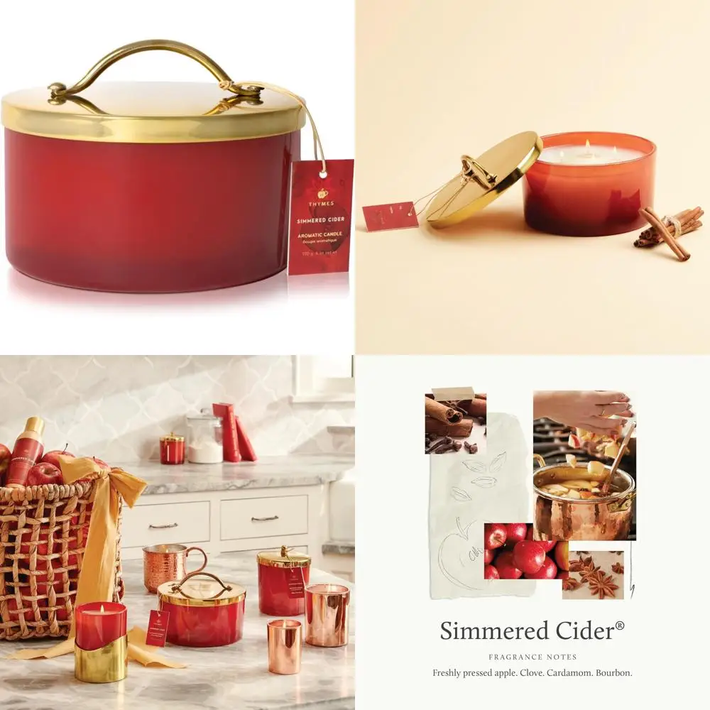 

Свеча Apple Cider пряного урожая с 4 фитилями — насыщенный аромат свежего яблока, гвоздика и корицы с согревающим ароматом