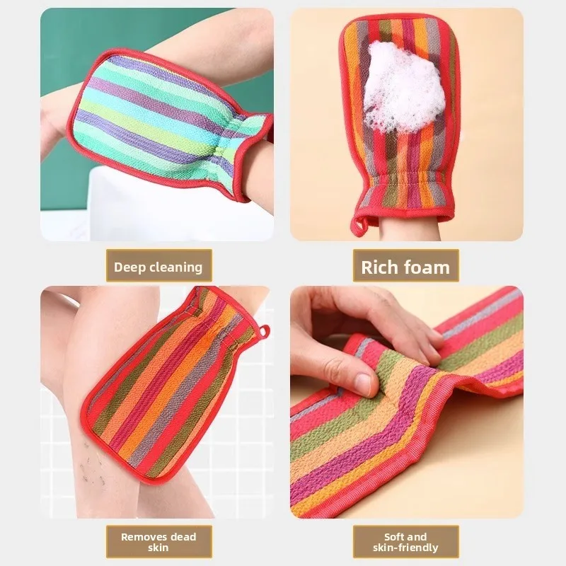 

Двусторонняя рукавица для чистки ванны Thiened, инструмент для чистки, личная гигиена, бытовой инструмент для чистки, аксессуар для ухода за телом