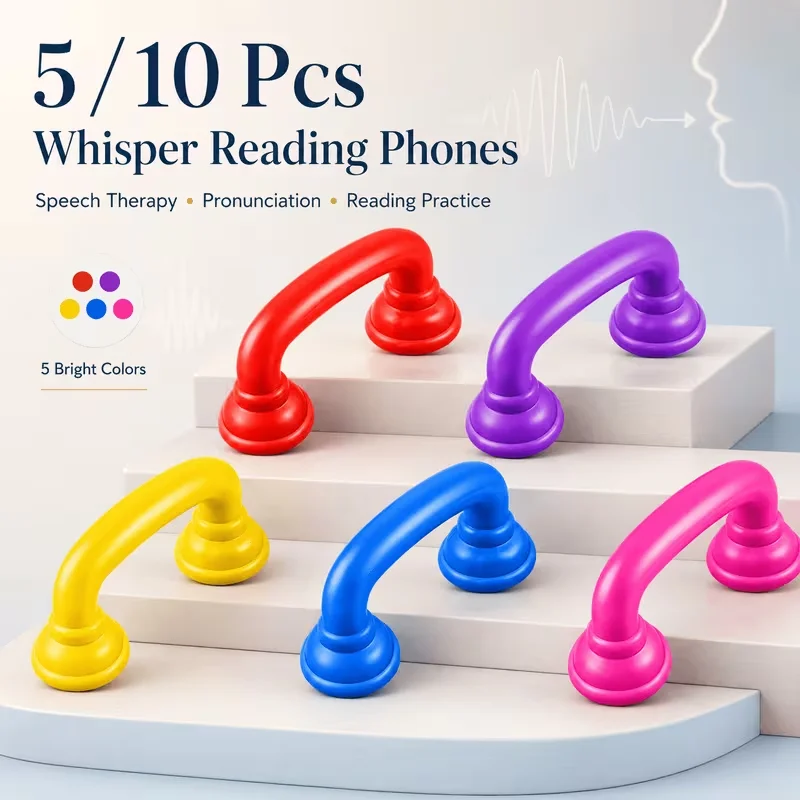 5/10 Pcs Silent Reading Telephone Plastic Silent Phones With Auditory Feedback To Improve Pronunciation Reading Fluency Accuracy