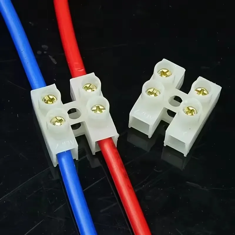 10Pcs 2P terminal block Plastic Wire Connector Screw Cable Connector Wire Connector Strip Ideal for Electrical Wiring Projects image 3