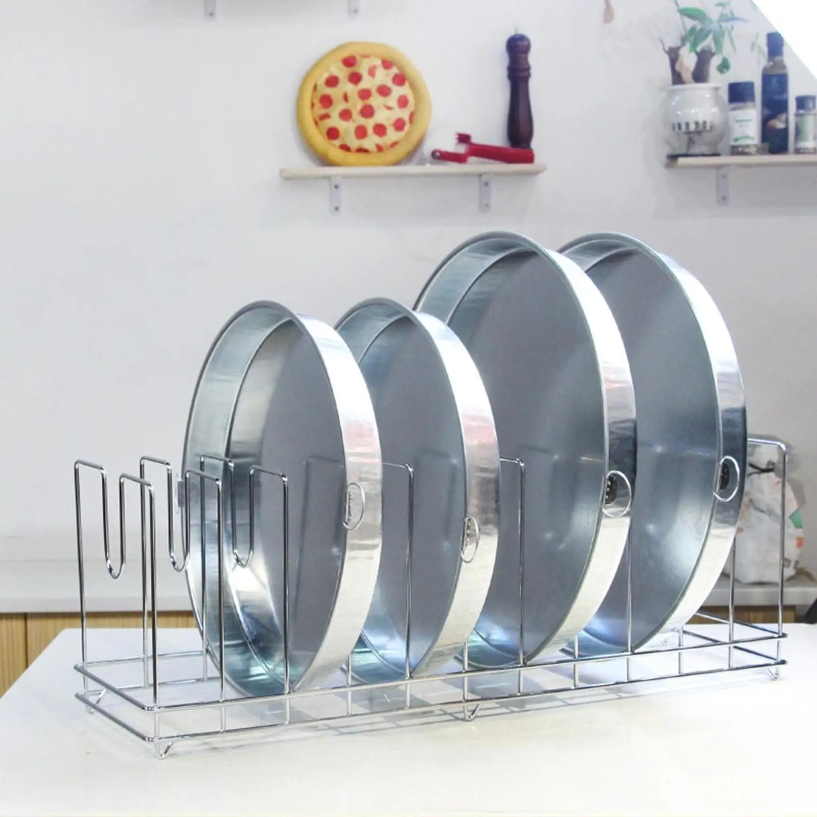 

Деко для выпечки и органайзер для листов печенья, экономия места, разделенный органайзер для разделочной доски, органайзер для кухонного шкафа для шкафа, кладовой