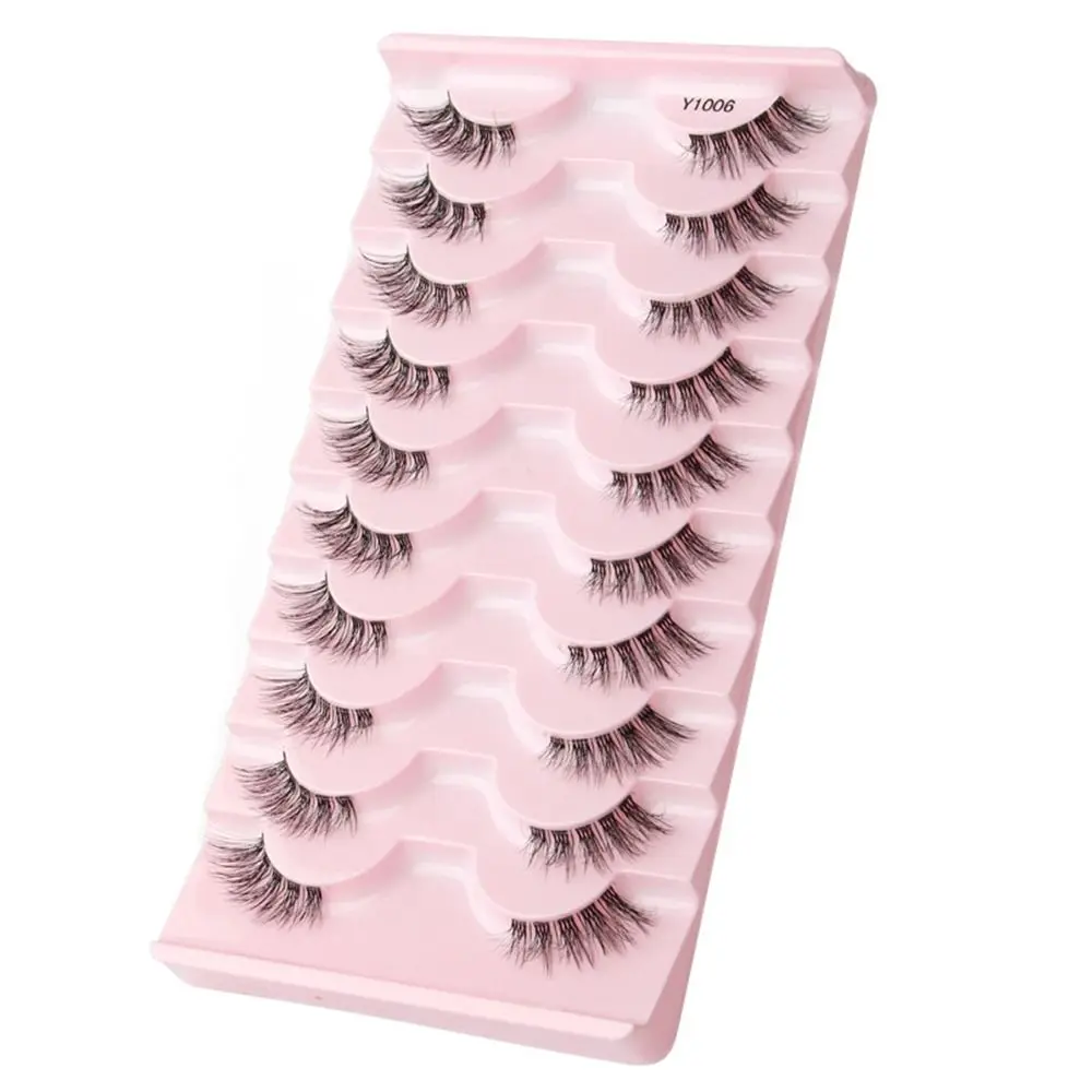 3D Faux Mink Lashes Accent Corner Lashes Half Eyelashes Half Lashes False Eyelashes with Clear Band Cat Eye