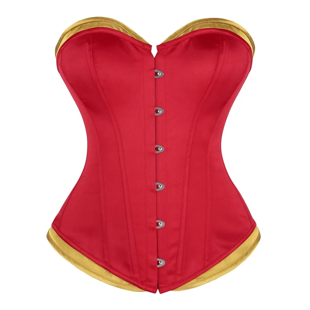 Steampunk Lederkorsett Overbust Schnür-Bustier Top Gothic Burlesque Basque Sexy Cosplay Kostüm Viktorianisches Outfit Übergröße