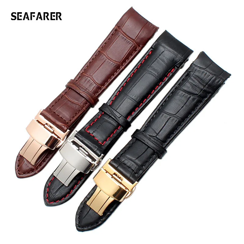 OTMENG Calf Genuine Leather Watch band 20mm 21mm  22mm 24mm Suitable for Tissot Seiko Omega Watch Strap Bracelets