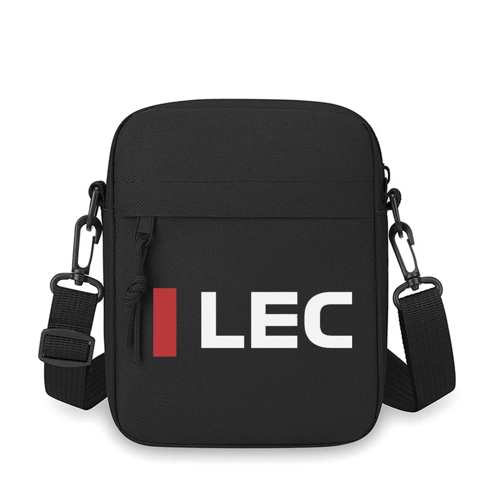 

Red rectangle and white letters LEC Men Crossbody Bag Single Shoulder Women Cartoon Anime Film Printing Design Unisex