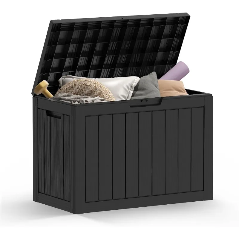 

Deck Box, 45 Gallon Resin Indoor and Outdoor Storage Box Waterproof for Patio Furniture Cushions, Pool Supplies, Gardening Tools