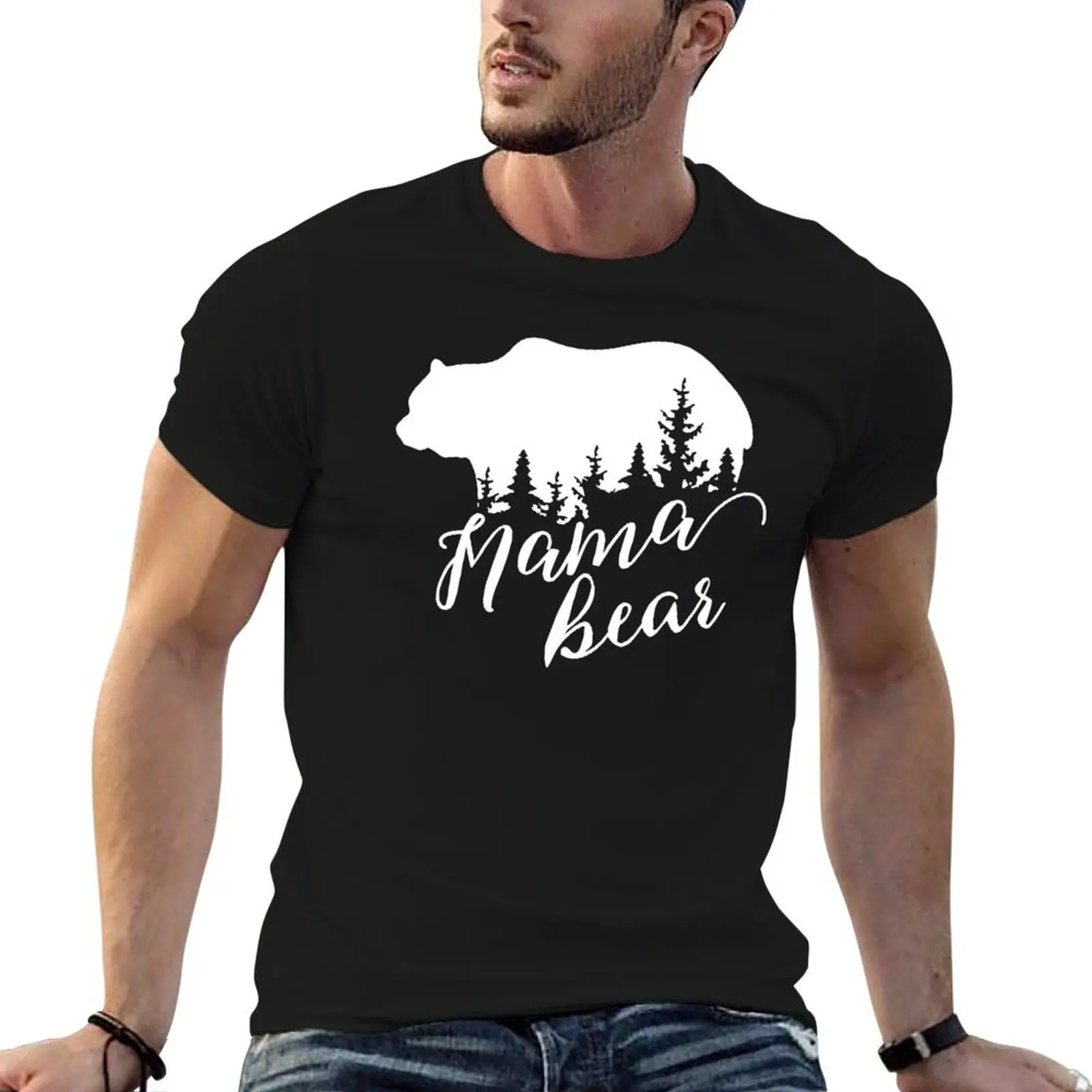 

Mama Bear Purple OR Blue Forest Mask T-Shirt anime tshirt t shirts for man pack white anime t shirts oversize T-Shirt