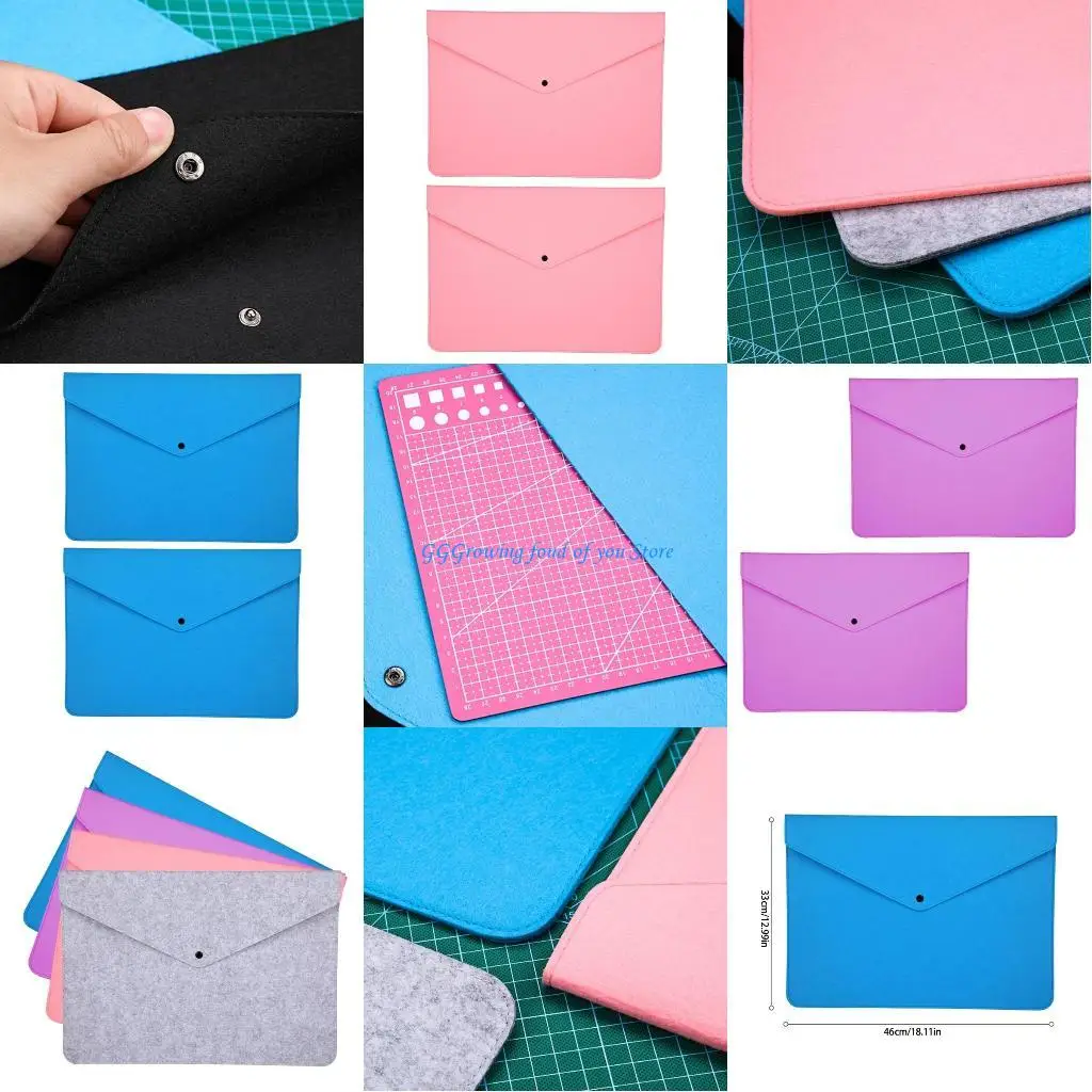 H9EB 2 قطعة حقيبة ملفات قابلة للتوسيع، مجلد ملفات اللباد، مجلد منظم المستندات، مجلد اللباد #1