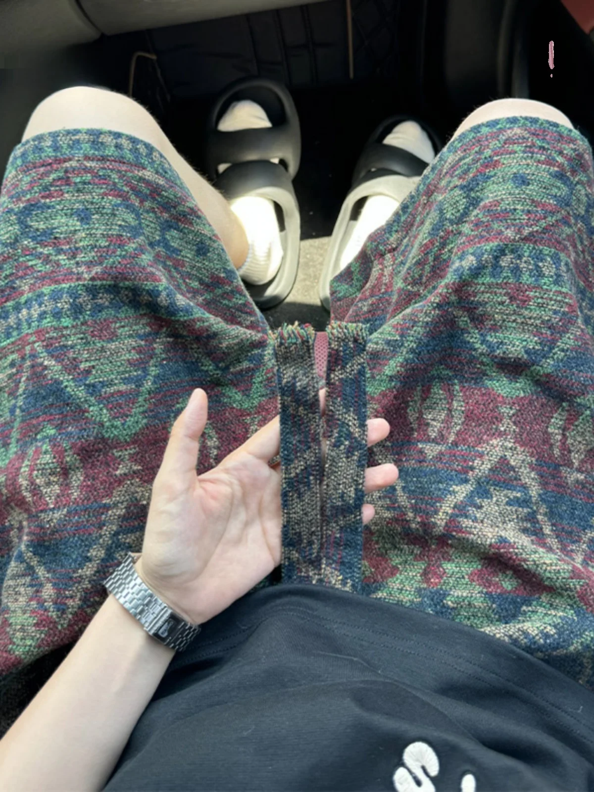 

Мужские летние трикотажные брюки оверсайз с этническим принтом, дышащие, комфортные, прямого кроя, длиной до колена