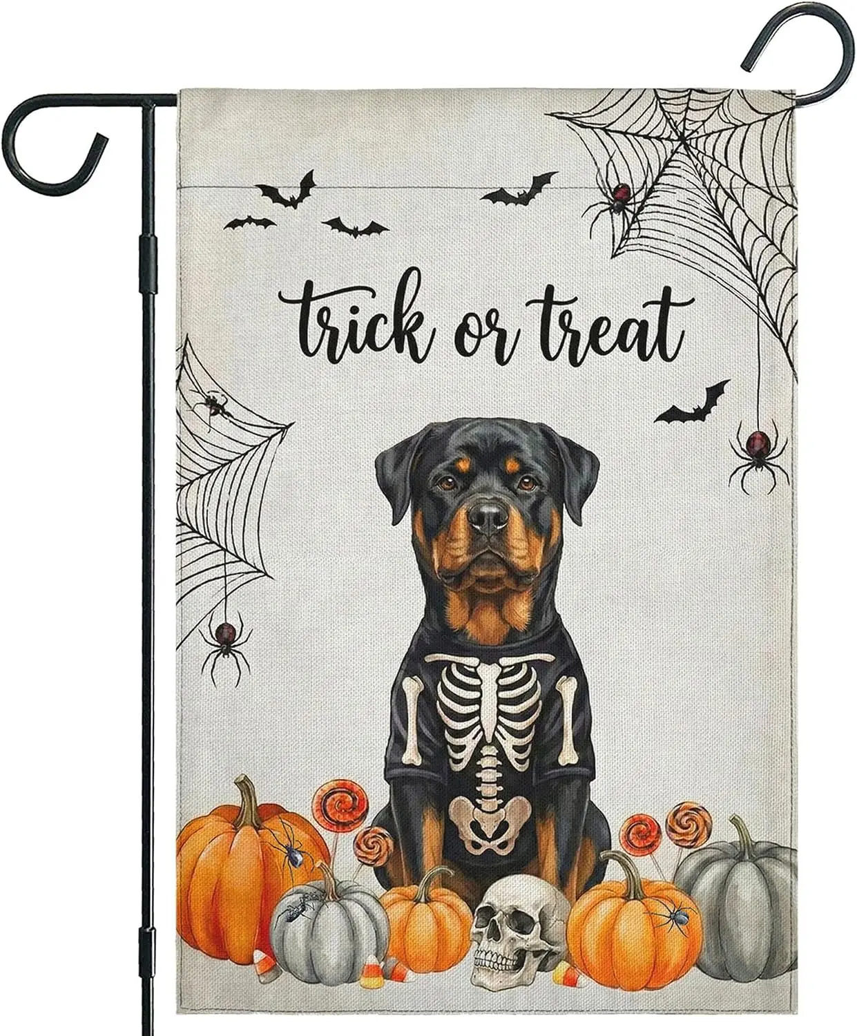 Rottweiler Garden Flag for Dog Lover,Halloween Garden Decor | 12x18in,Double Side llp