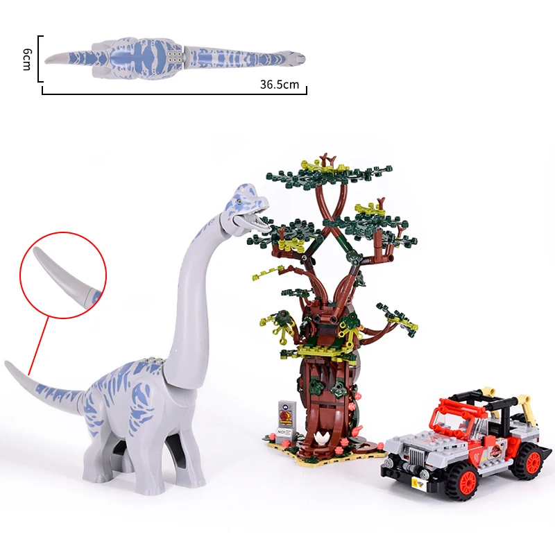 MOC Jurassic World Park Wrist Dragon Wonder Model Building Blocks modello di dinosauro mattoni giocattoli educativi fai da te per bambini regali