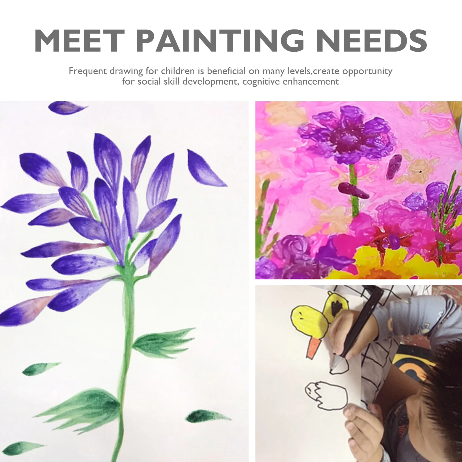 

Blackboard Paper Roll for Kids Drawing Painting Sketching Eco-Friendly Strong Craft Paper Compatible with Pencils Markers