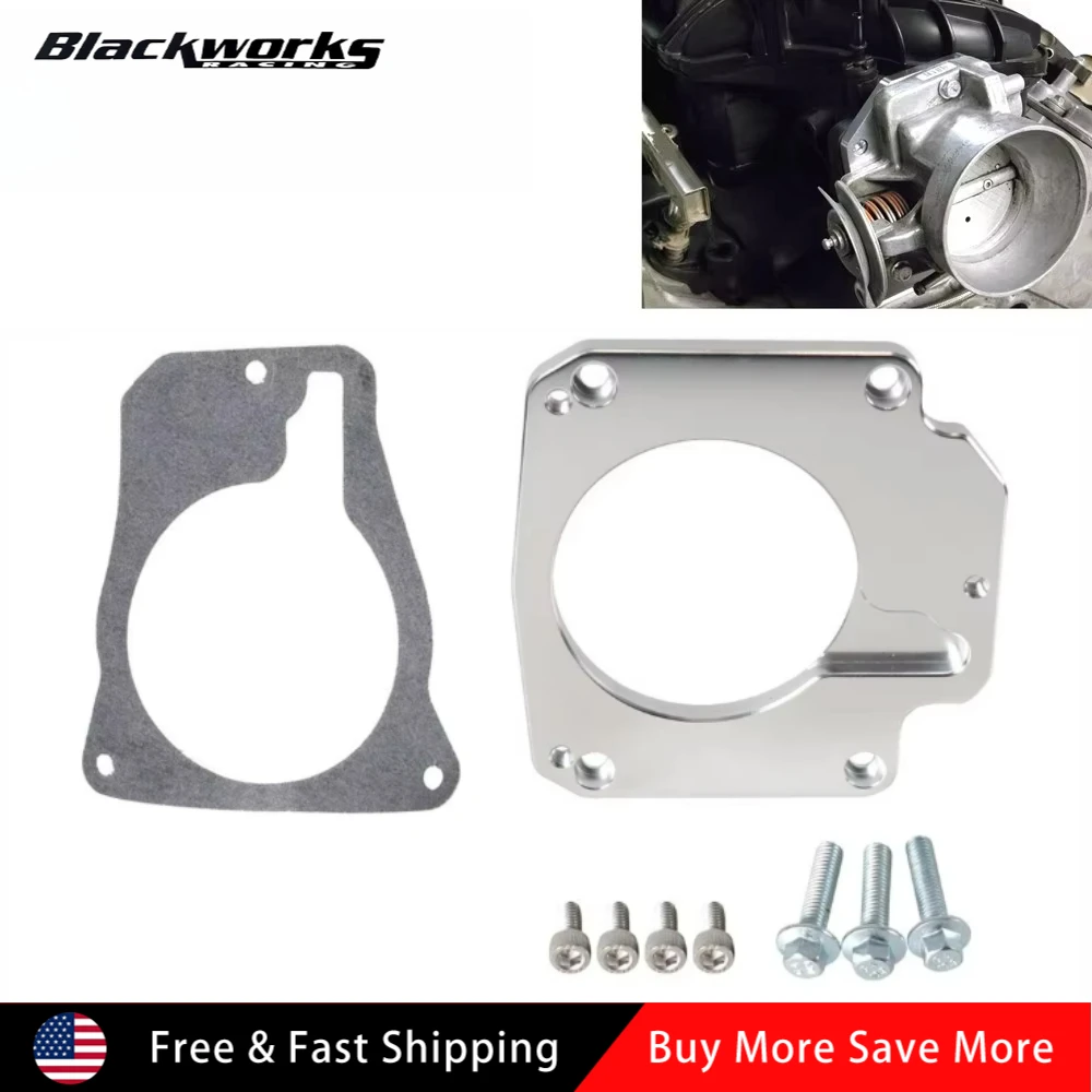 Manifold Throttle Body Adapter Plate New Arrived LS Aluminum 4 Bolt Intake To 3 Bolt TB Gasket for LS Truck Adapter