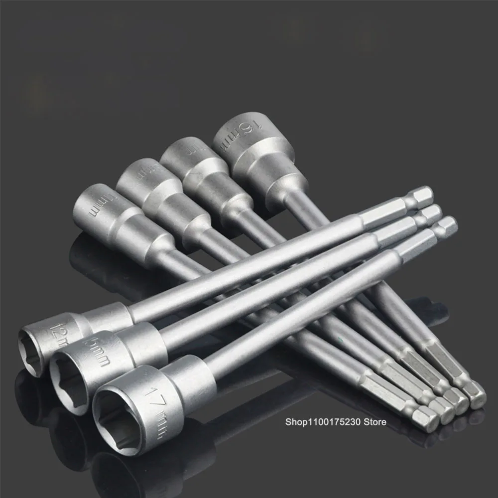 

6mm-19mm impact Socket Magnetic Nut Screwdriver 1/4 hex key Drill Bit Adapter for Power Drills Impact Drivers Socket