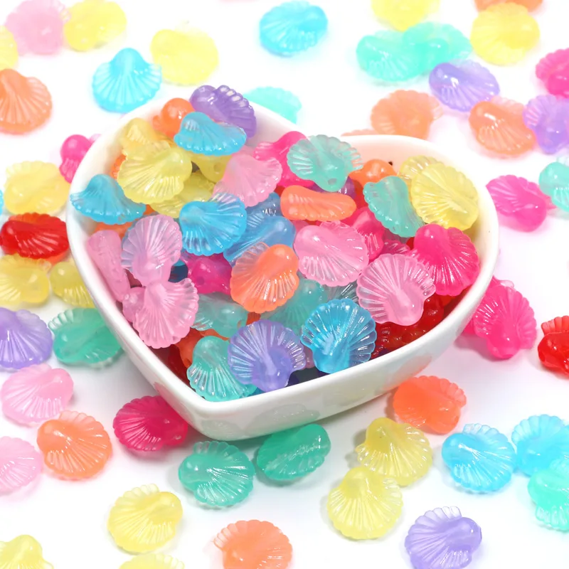 100pcs Mixed Color Shell Star Mickey Flower Loose Acrylic Spacer Beads for Jewelry Making DIY Handmade Bracelet Accessorie