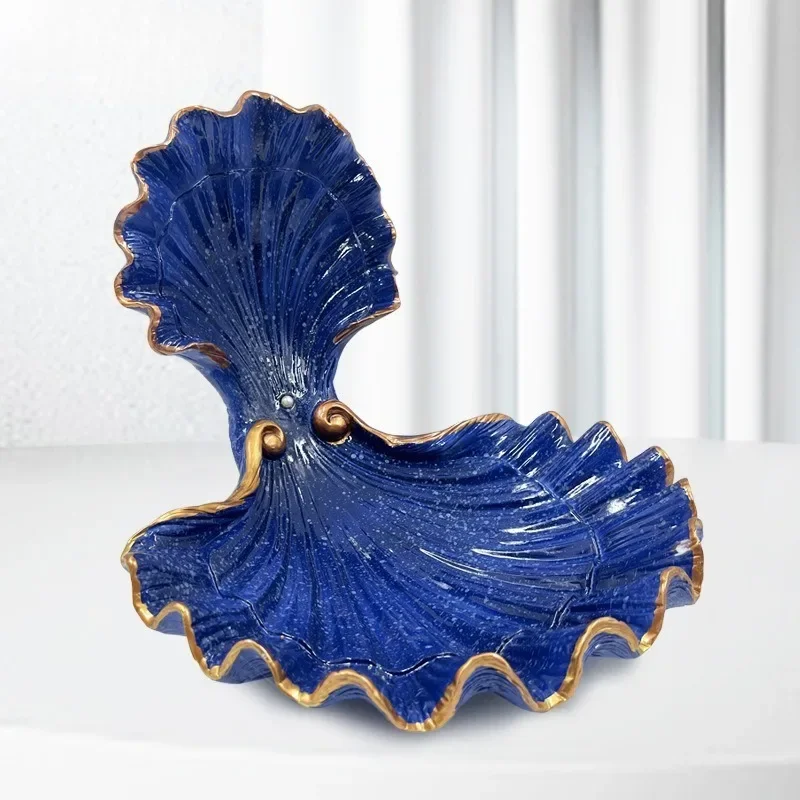 Shell Sashimi Plate Resin Creative European Conch Shape Tableware Seafood Ice Plate King Crab Plate
