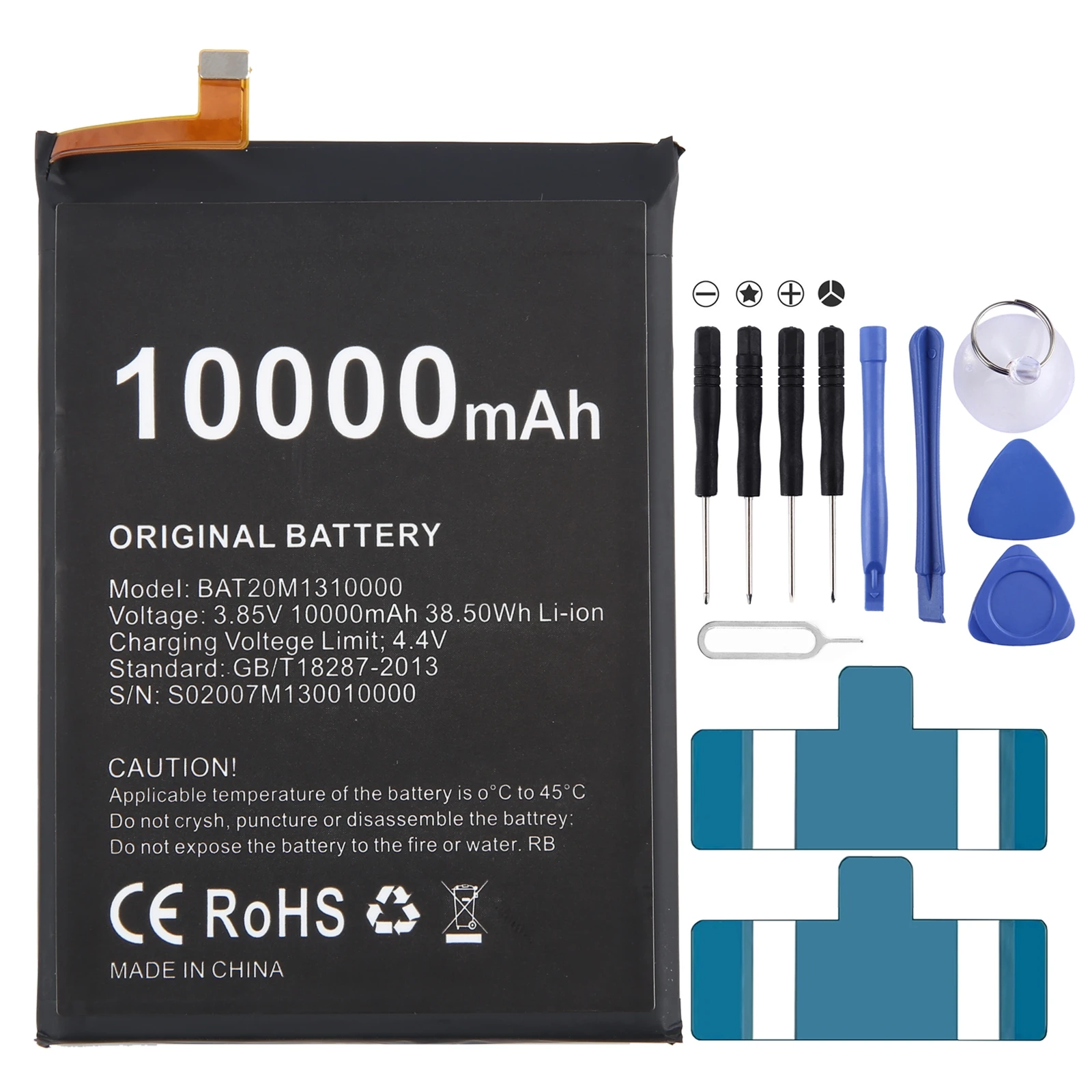 10000mAh BAT20M1310000 Battery Replacement for DOOGEE S88 / S88 Pro