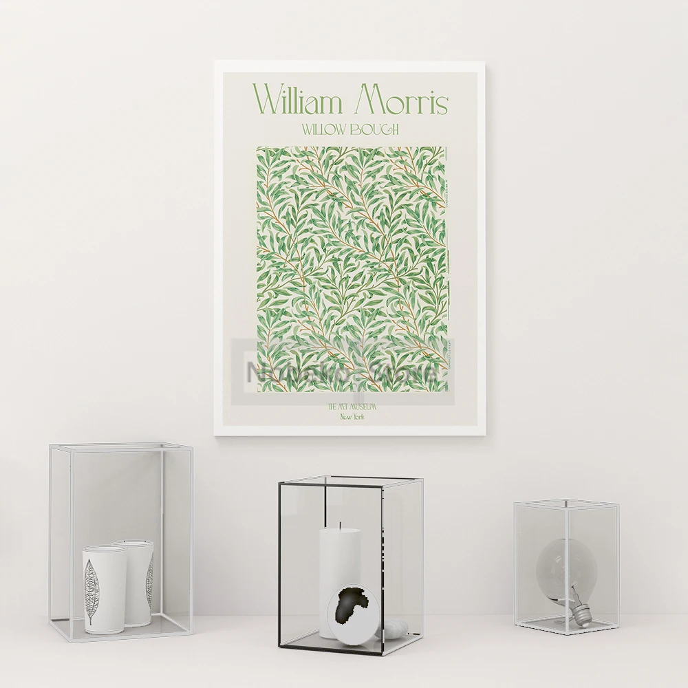 William Morris Exhibition Posters Art Nouveau Colorful Prints Canvas Painting Floral Wall Art Pictures Home Room Modern Decor