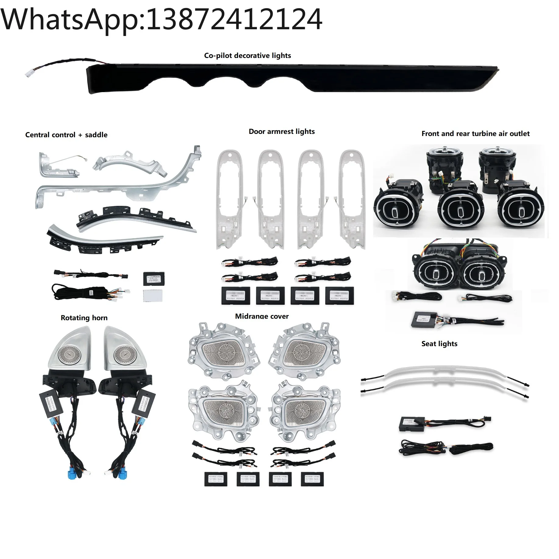 

UPsztec Ambient Light Is Suitable for Mercedes Benz GLC X254 2022-2023 Interior Dashboard LED Ambient Light