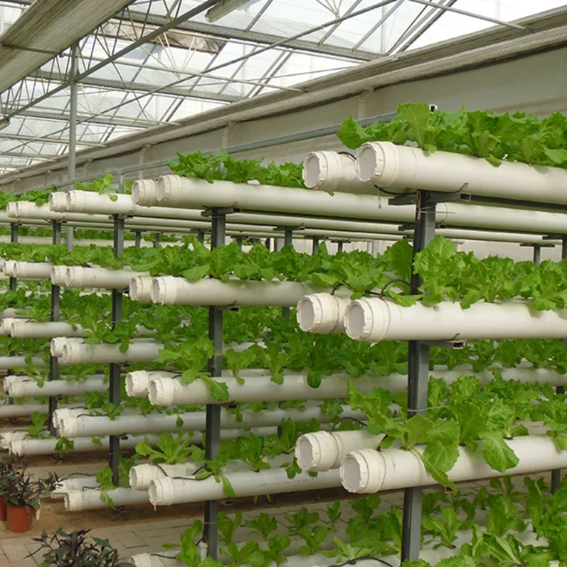 vertical pipeline hydroponic equipment factory leafy vegetable greenhouse planting vegetables soilless